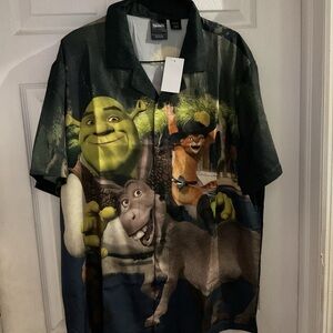 Nickelodeon Shrek and Friends Graphic Shirt - Black and Green